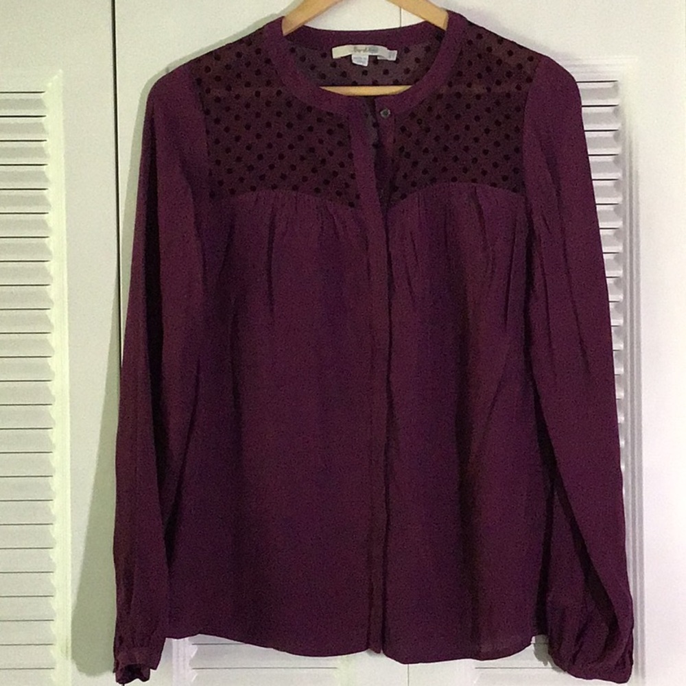Boden plum blouse size 6